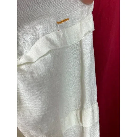 Tall C 1908 Fancy Lace Linen Dress Summer Edwardian Bell Sleeve - Picture 8 of 12